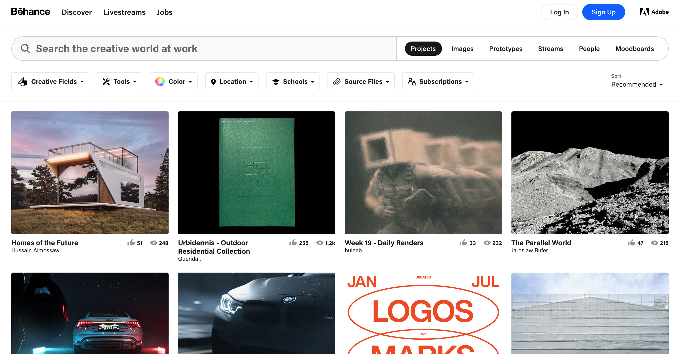 Behance's Website