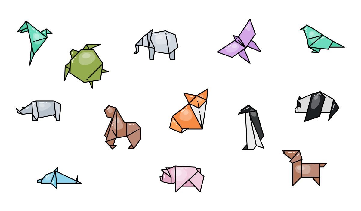 Origami Paper Animal Icon | Vintagio Design