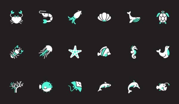 Sea Creature Two Tone Icon