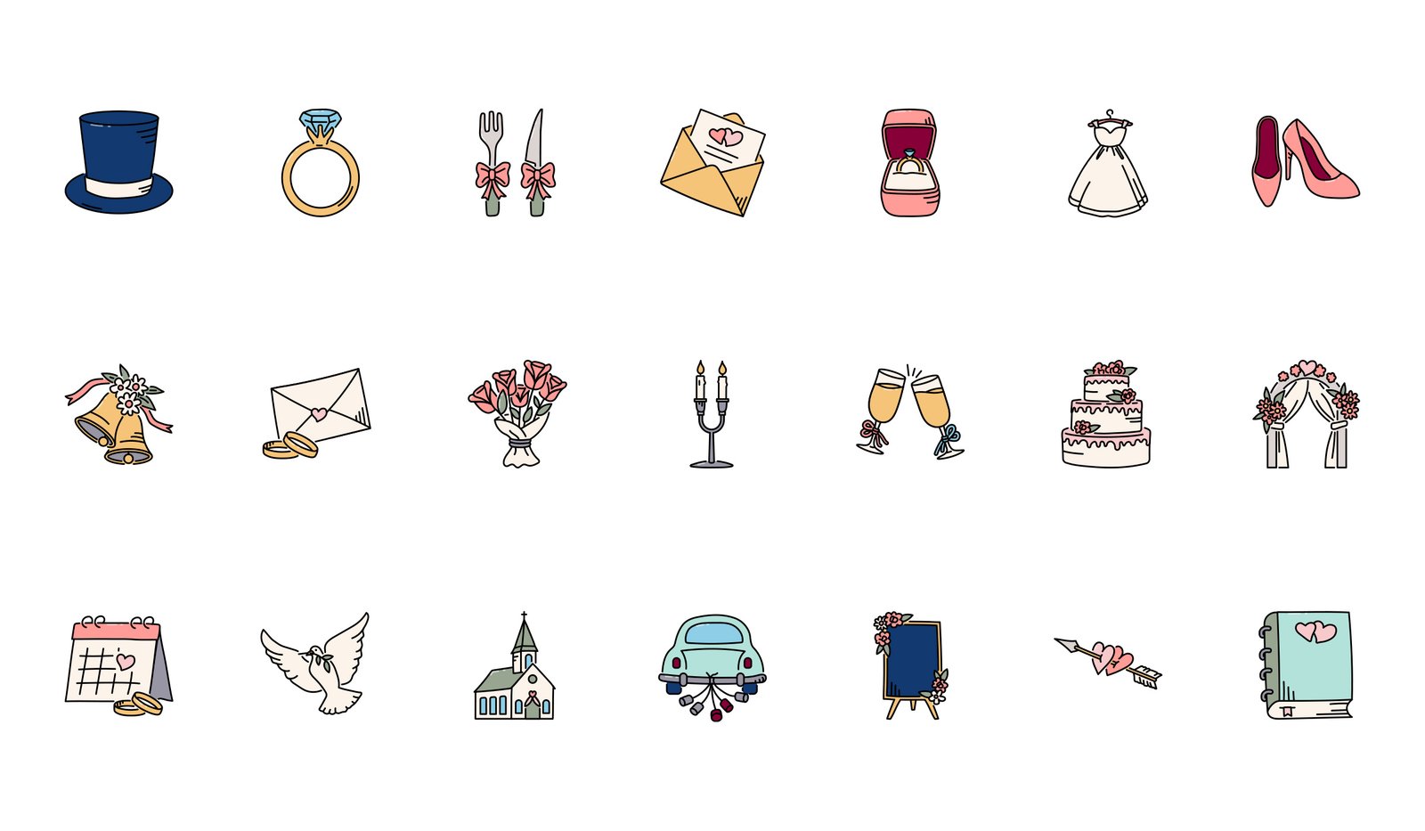 Wedding Hand Drawn Icon